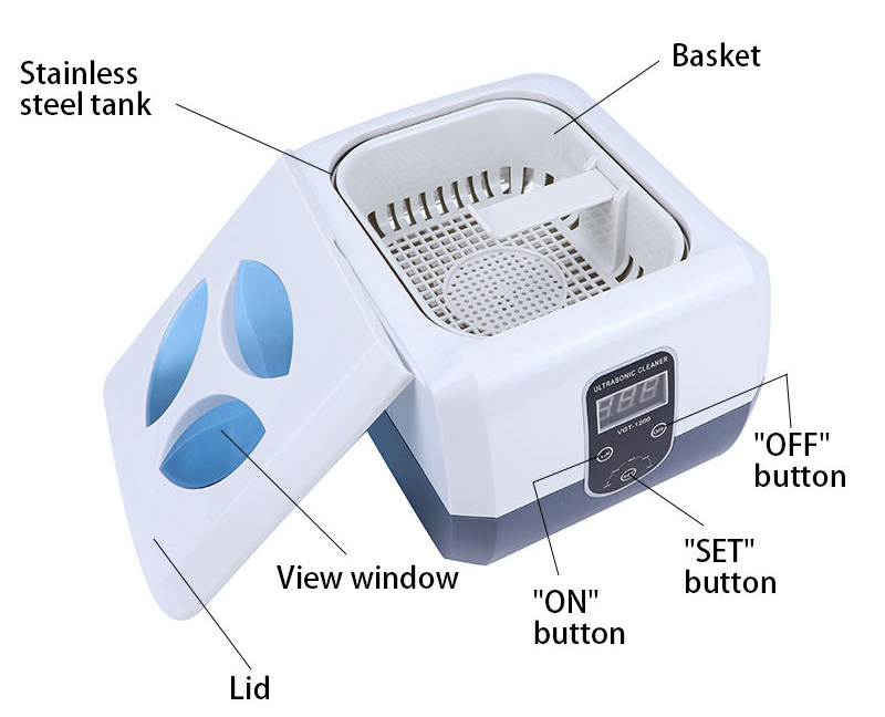 GT SONIC VGT-1200H 1.3L Digital Ultrasonic Cleaner With Heater
